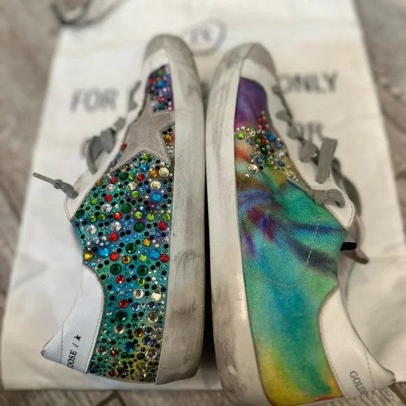 Golden Goose Multicolor tye dye and Crystal Superstars size 37 - Picture 2 of 12